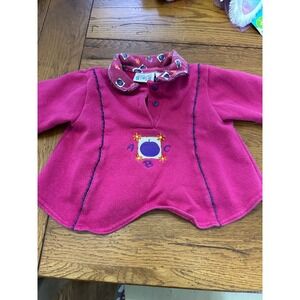vtg‎ small steps pink and purple shirt with collar and abc's girl's 18 mos